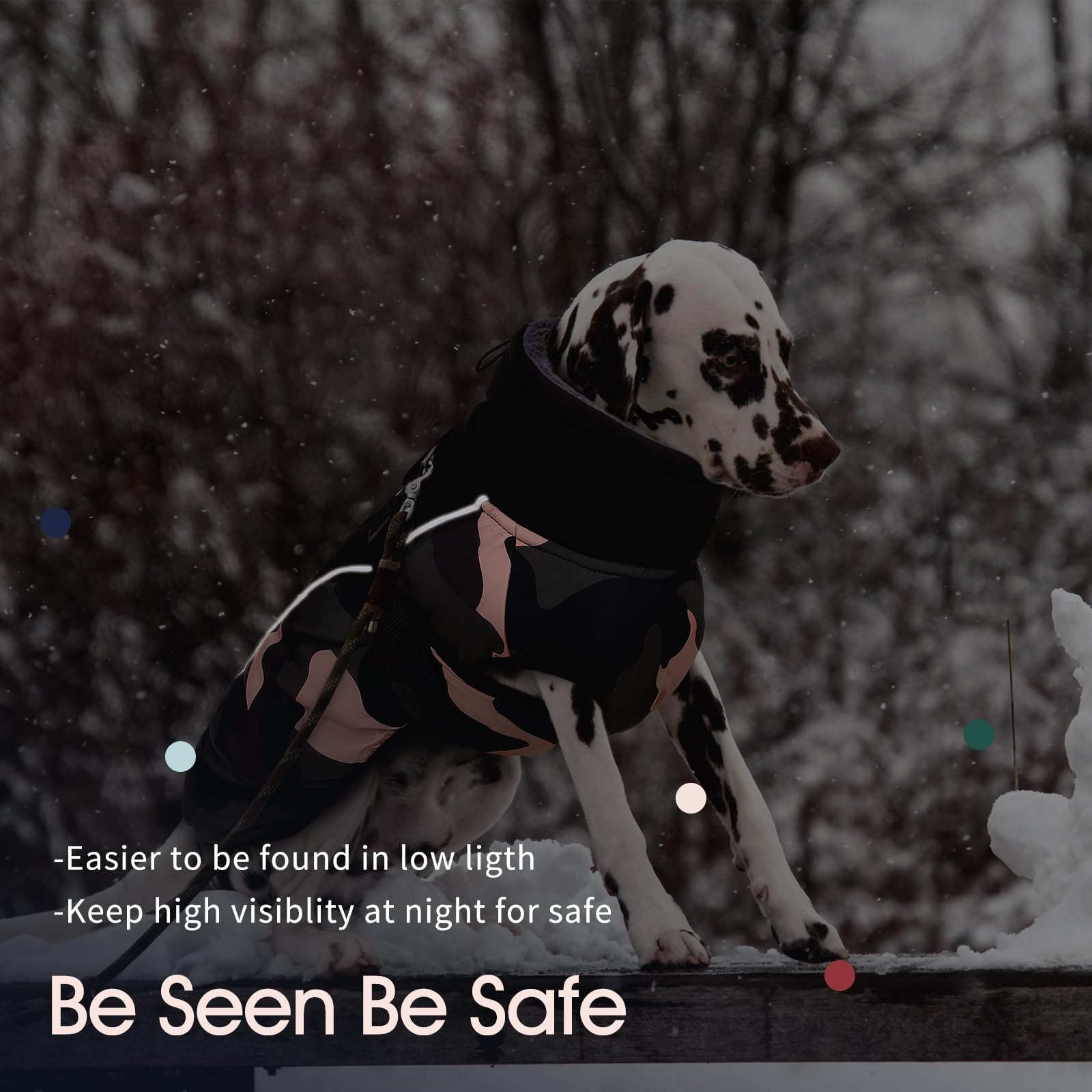 IECOii Cappotti e giubbotti per cani,Cappotto invernale per cani impermeabile giubbotto cane calda Giacca per cani antivento Abbigliamento per cani Completo per cani di taglia piccola di taglia media