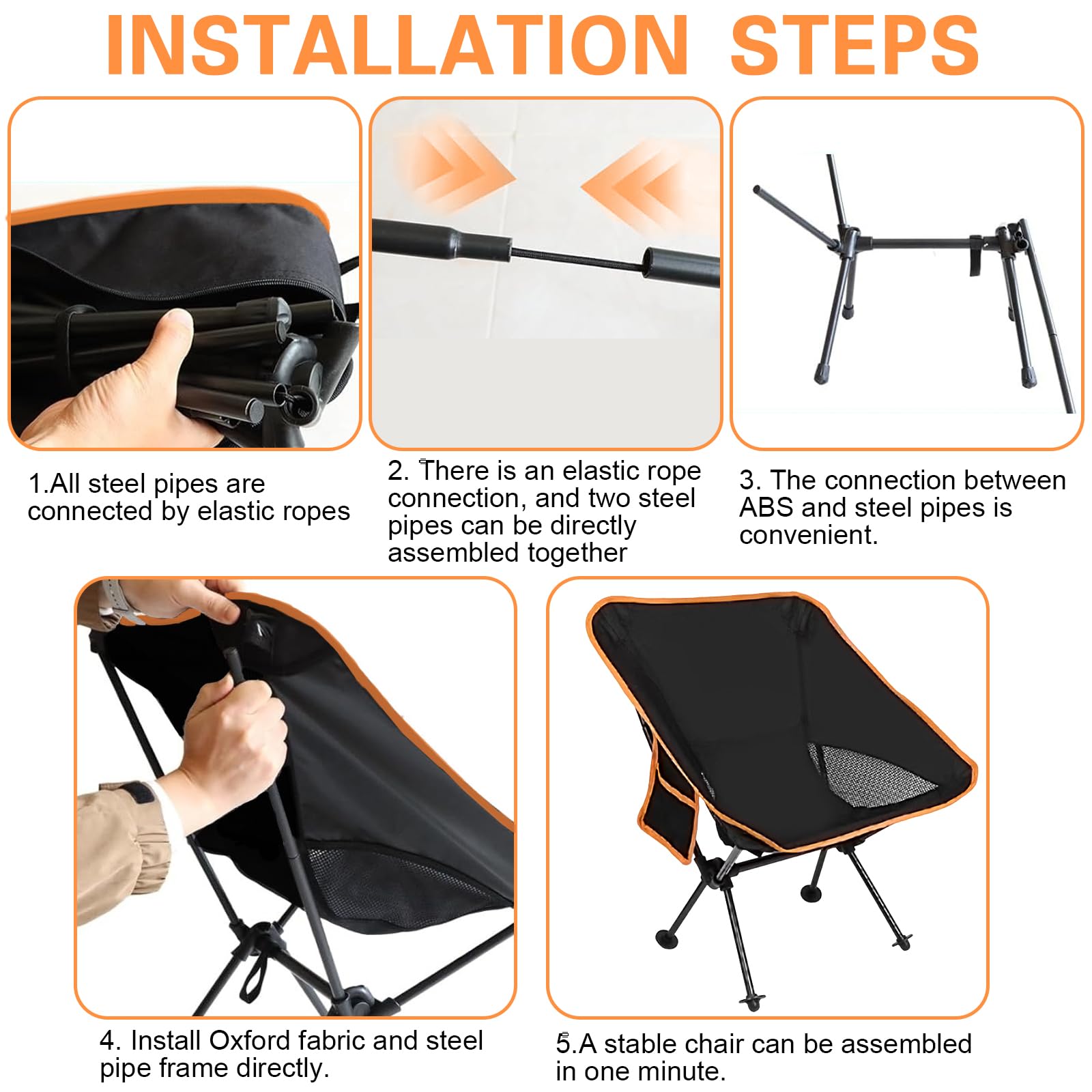 Silla plegable de camping, con bolsa de transporte, silla de pesca, camping, pícnic, pesca, senderismo, camping