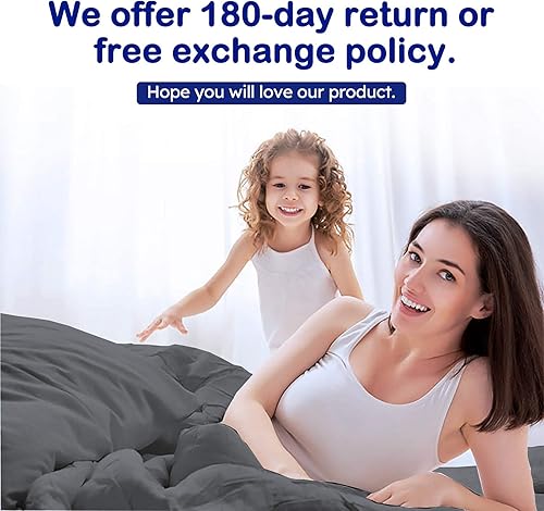 Miniatura 7 de Downcool - Edredón de plumón de ganso y relleno de plumas, individual, cálido medio para todo el año, relleno de edredón acolchado 100% algodón,