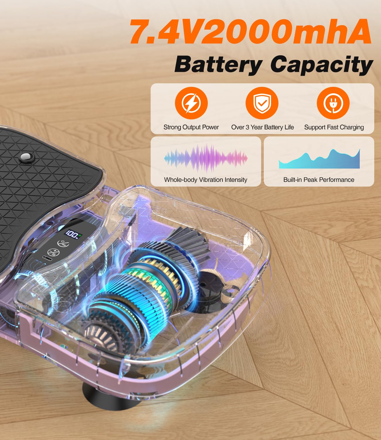 Mini Plataforma Vibratoria con Calefacción, 6 Programas de Entrenamiento, Mando a Distancia y Pantalla LCD, Plataforma Vibración Muscular Ligero y Portátil para el Ejercicio Diario