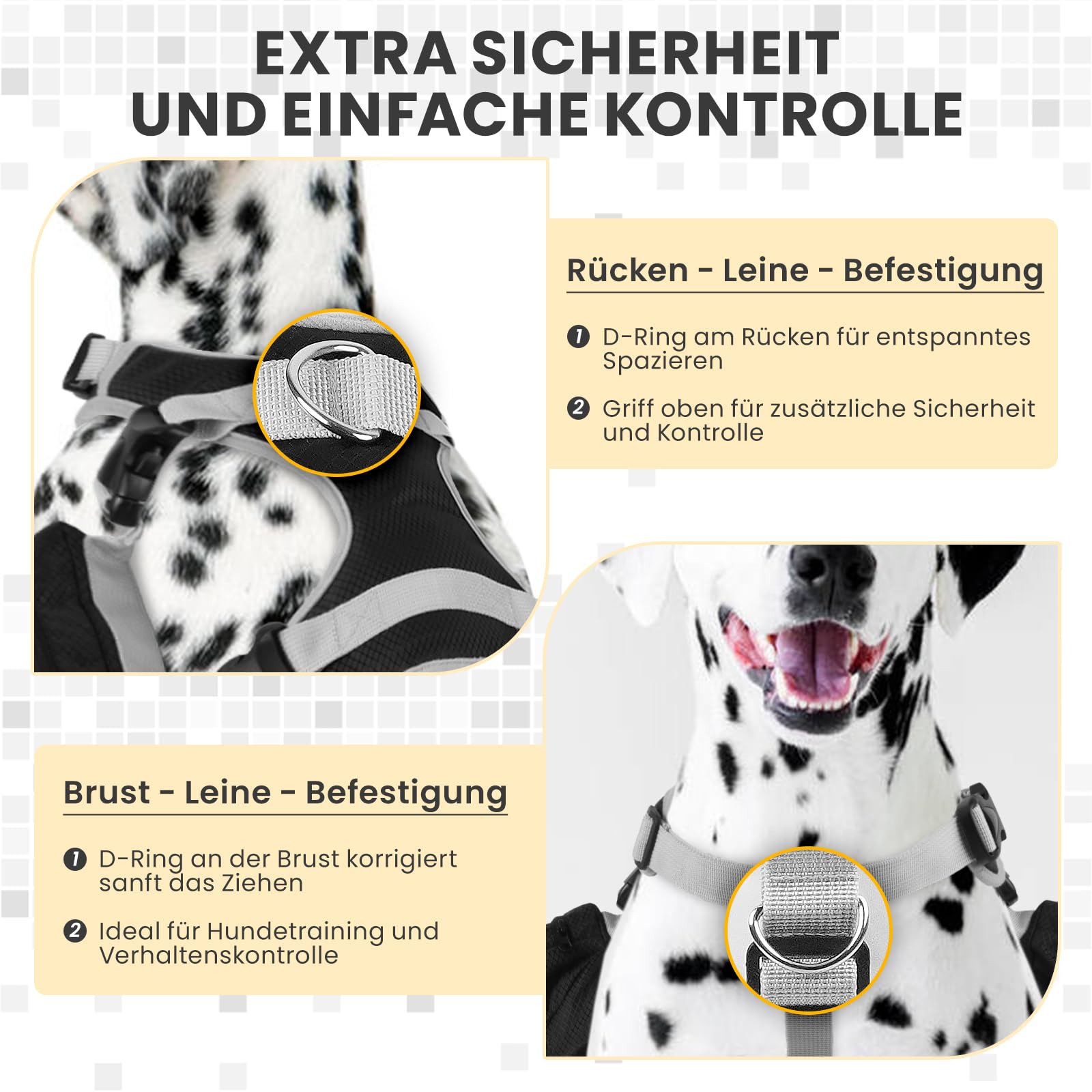 Hundegeschirr mit Rucksack (Abnehmbar) - Wasserdichter Wanderrucksack für Mittel/Große Hunde - Atmungsaktives Mesh, Verstellbar & Robust - Ideal für Labrador, Schäferhund, Camping & Reisen