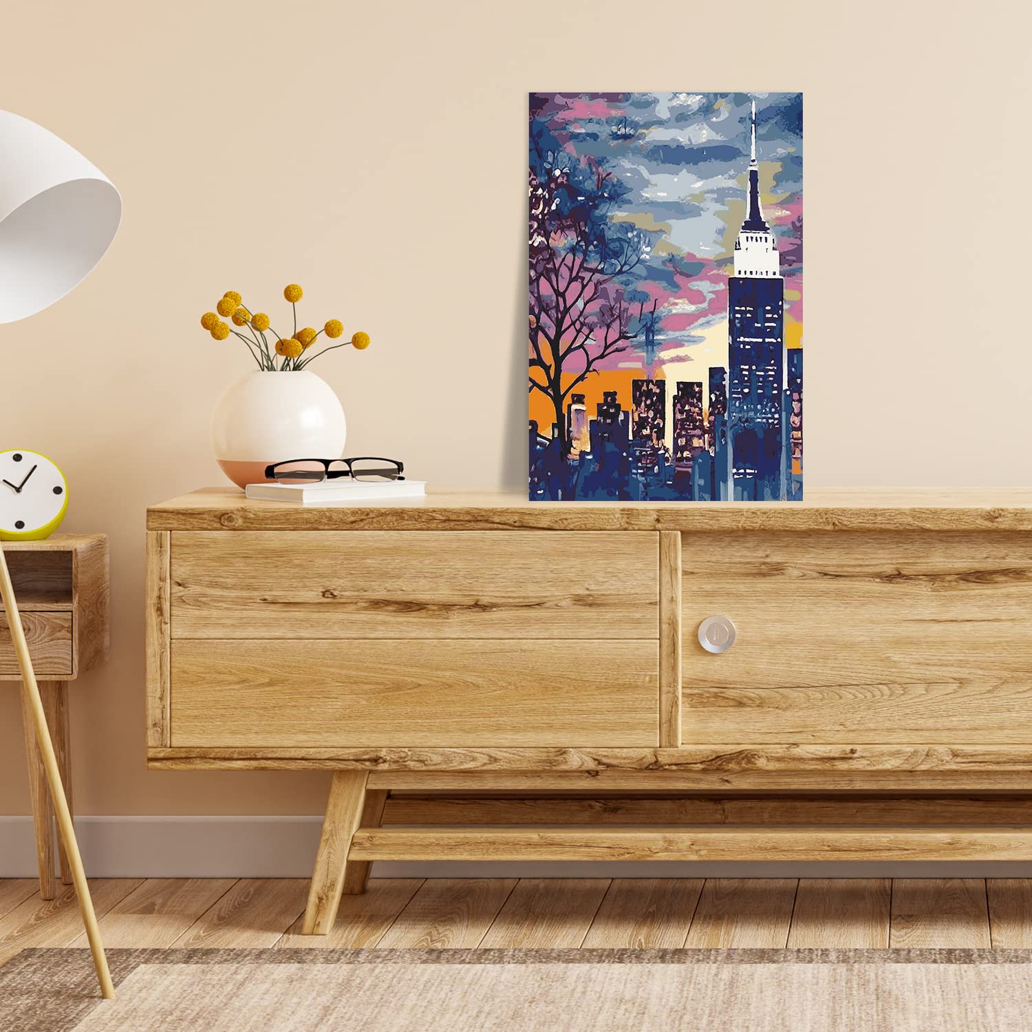 Malen nach Zahlen Erwachsene - New York im Herbst 120 x 80 cm groß XXL Premium-Malset ohne Rahmen, Hergestellt in unserer Produktion in Deutschland, Kreative