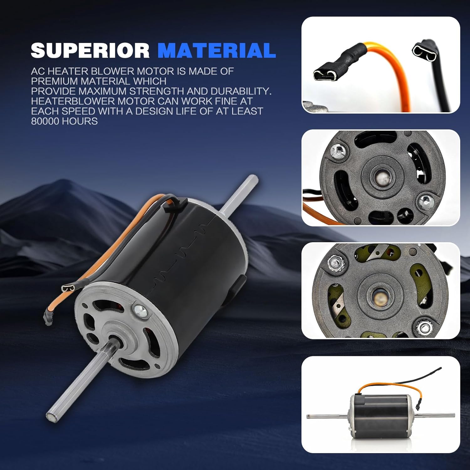 Front HVAC Heater Blower Motor Assembly BM00126C Compatible with Volvo Truck All/Kenworth Vehicles -C500/K100/T170/T270/T370/T450/T600A/T660/T800/T880/W900, Replace# 1503502,3949266,85660102