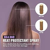 Vista 6 de Spray protector de calor para el cabello, spray de protección contra el calor para cabello lacio y rizado, protector térmico para el cabello