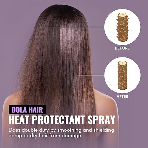 Miniatura 6 de Spray protector de calor para el cabello, spray de protección contra el calor para cabello lacio y rizado, protector térmico para el cabello,
