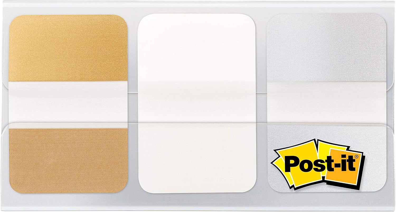 Post-it Flags, 36 Count, 1 in Wide, Assorted Metallic Designs (686-METAL)