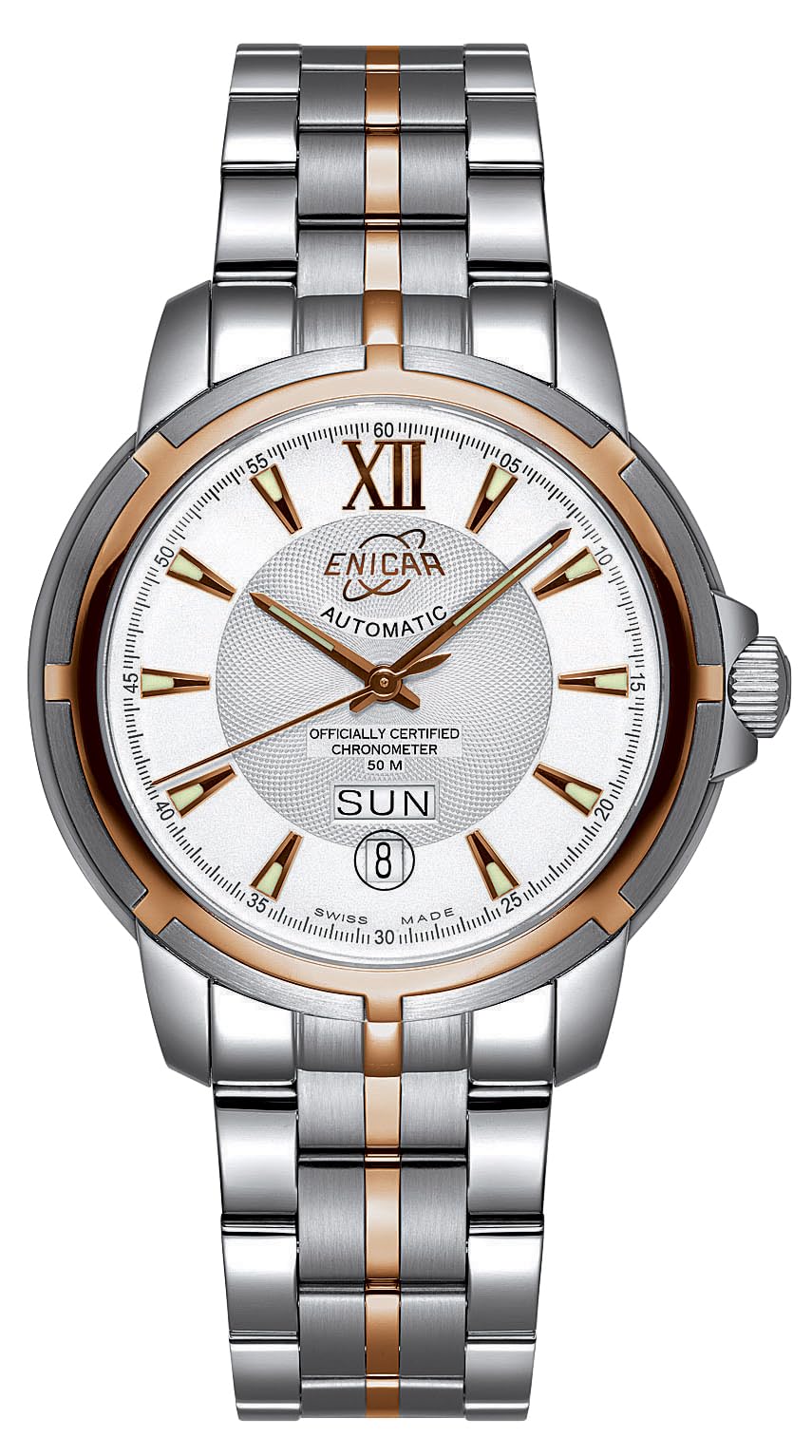 EnicarMen's Versailles Swiss COSC Automatic Chronometer Watch (Model No.: 3168-50-325GCH), Modern