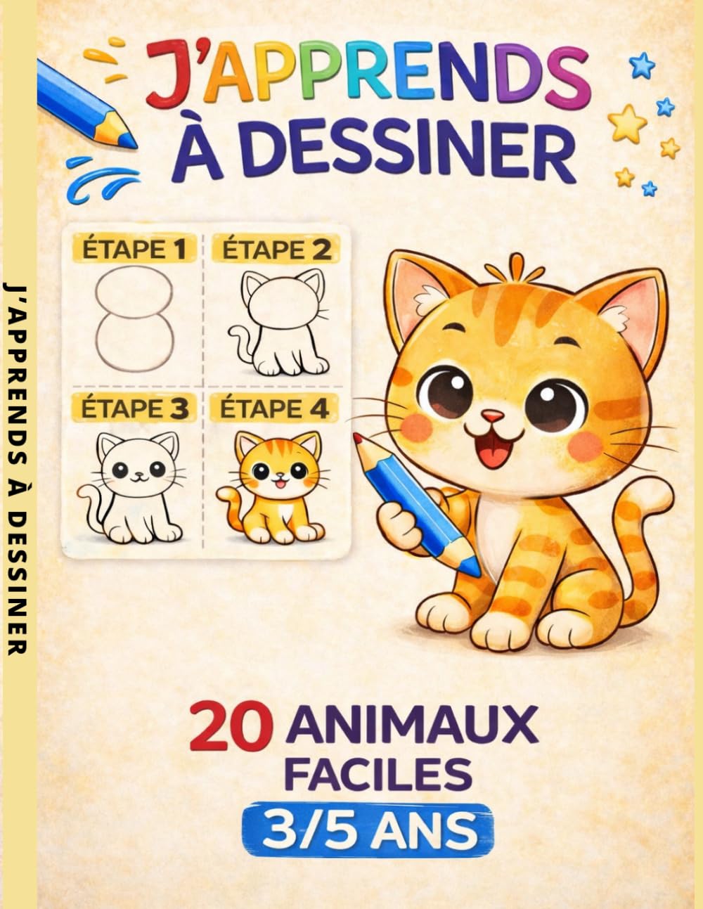 J'apprends à dessiner: 20 animaux faciles 3/5 ans