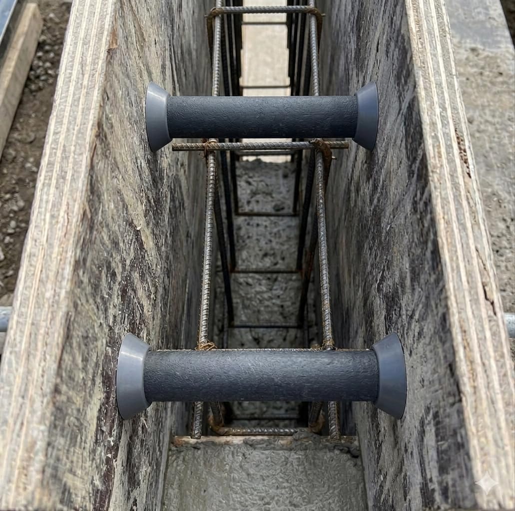 Schalungs-Abstandhalter für 24 cm Wandstärke, 50 Stück, ermöglichen gleichmäßiges Arbeiten beim Betonieren, einfache Anwendung, stabiles und robustes Material