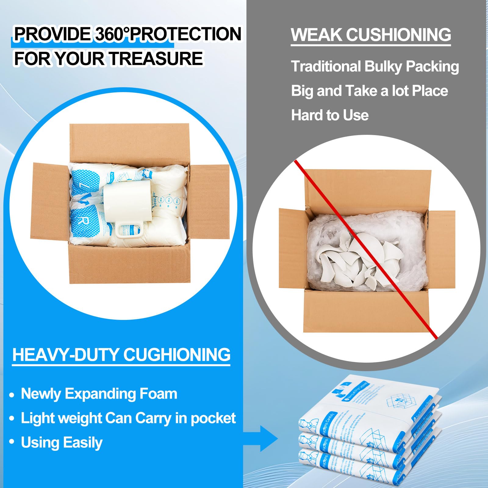 Pangda 32 Stück 25,4 x 30,5 cm expandierende Schaumstoffverpackung für PC und unregelmäßig geformte Gegenstände, stoßfester, erweiterbarer Verpackungsschaum, schützendes Computer-Versandmaterial für