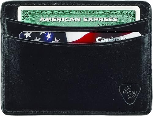 Lewis N. Clark Cuero Rfid, Negro -, 4 ranuras para tarjetas de crédito