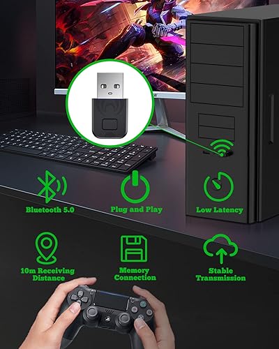 Miniatura 4 de Adaptador Bluetooth para controlador P4controlador P5controlador Switch Pro, adaptador de controlador para SwitchSwitch LitePCAndroid TV BoxSteam,