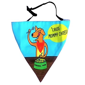 Go Organic! Dog Bandana by Lana, Quirky & Cool Dog Fashion Accessory with Easy to use Adjustable Strap