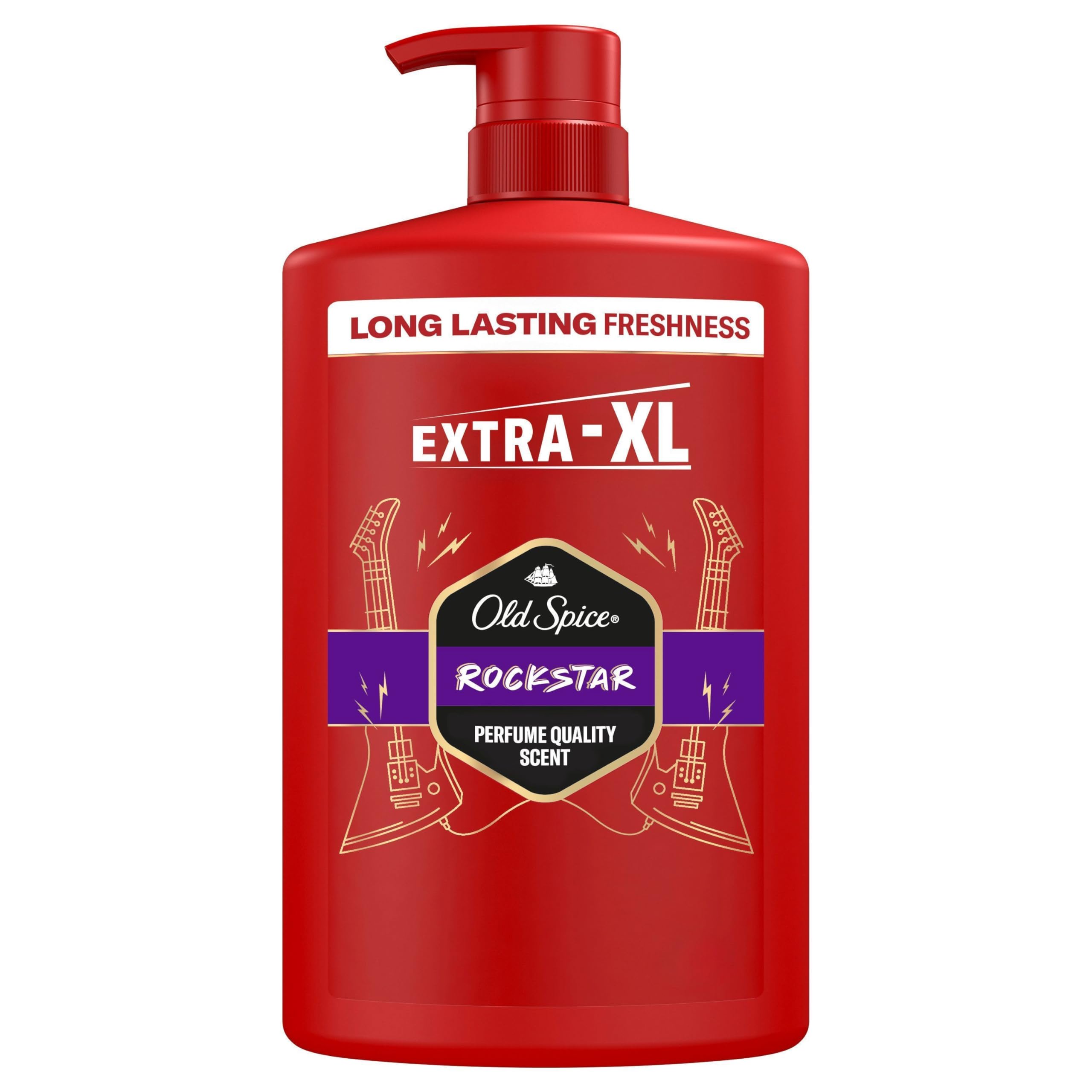 Old Spice Rot Rockstar 3-In-1 Duschgel Für Haar, Gesicht Und Körper 1000 Ml, Langanhaltende Frische, Duft Von Parfümqualität, Tiefenreinigung product image
