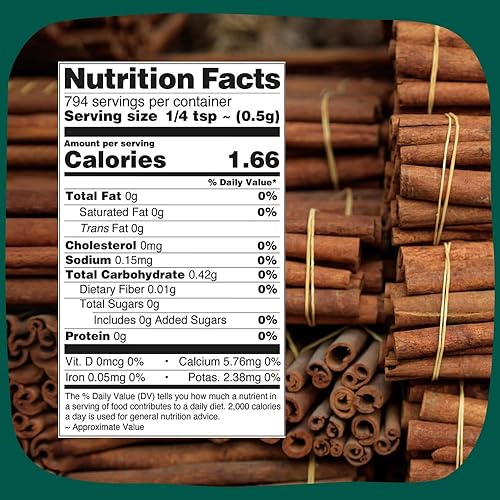 Miniatura 2 de SPICE TRAIN - Canela orgánica molida (14 onzas) certificada por el USDA, sin organismos genéticamente modificados, 100% cruda, viene en bolsa