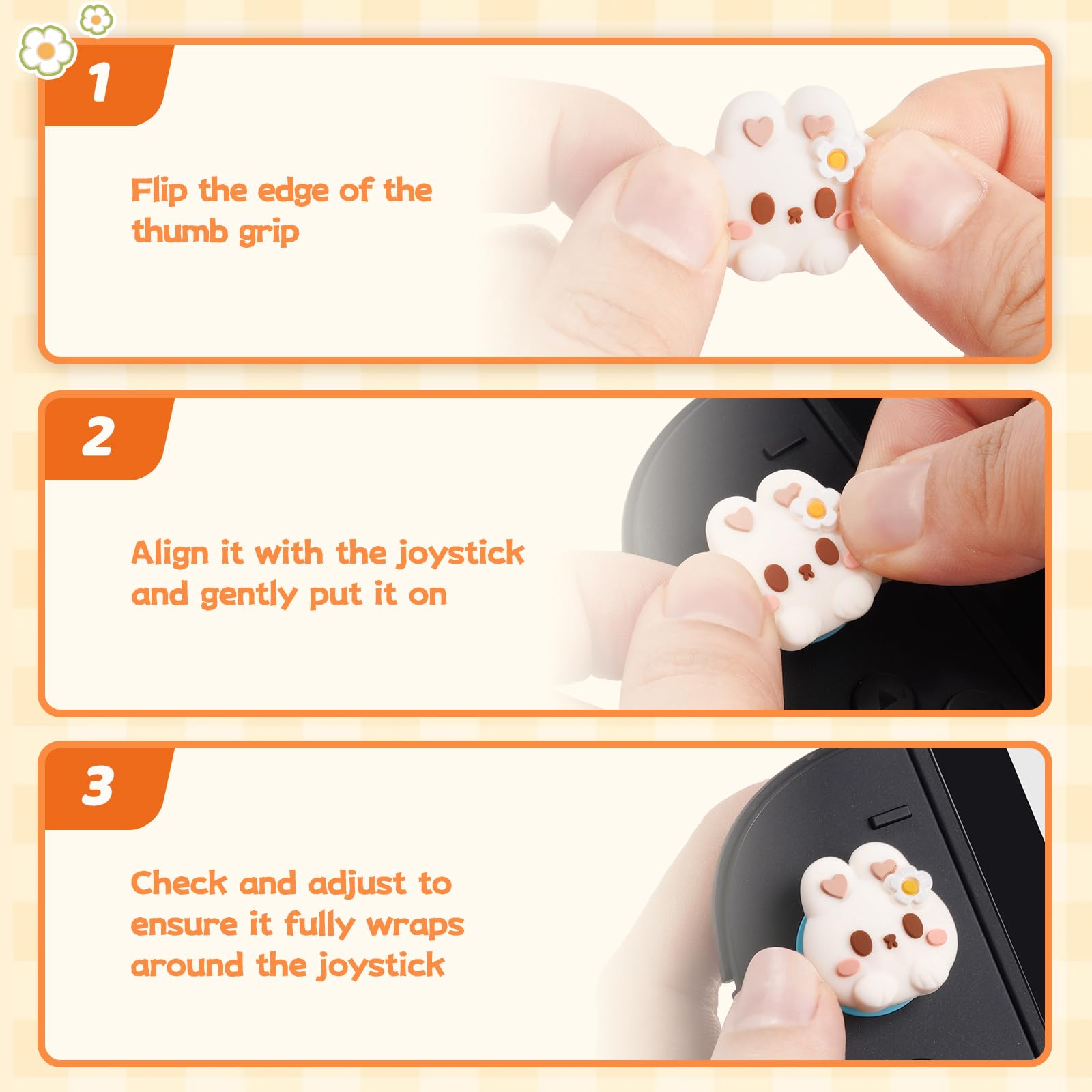 GeekShare Empuñaduras de pulgar para Switch 2 (2025), tapas de botón de repuesto, tapas de agarre para el pulgar, cubierta de agarre para joysticks compatible con Switch 2, cómoda y duradera (4 piezas