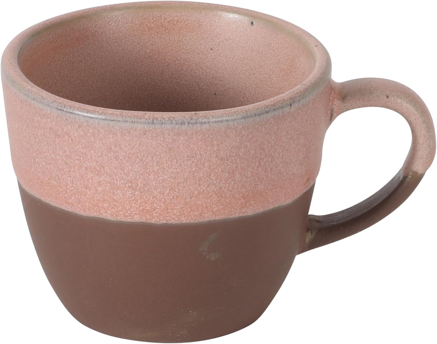 Gibson Elite William Crest 8 Piece Cup & Saucer Set, 4 Stoneware Cups & 4 Saucers, Reactive Glaze Finish, 3.5oz Espresso Cups, 5.5” Saucers, Round Coffee Set, Microwave & Dishwasher Safe - Pink - Image 5