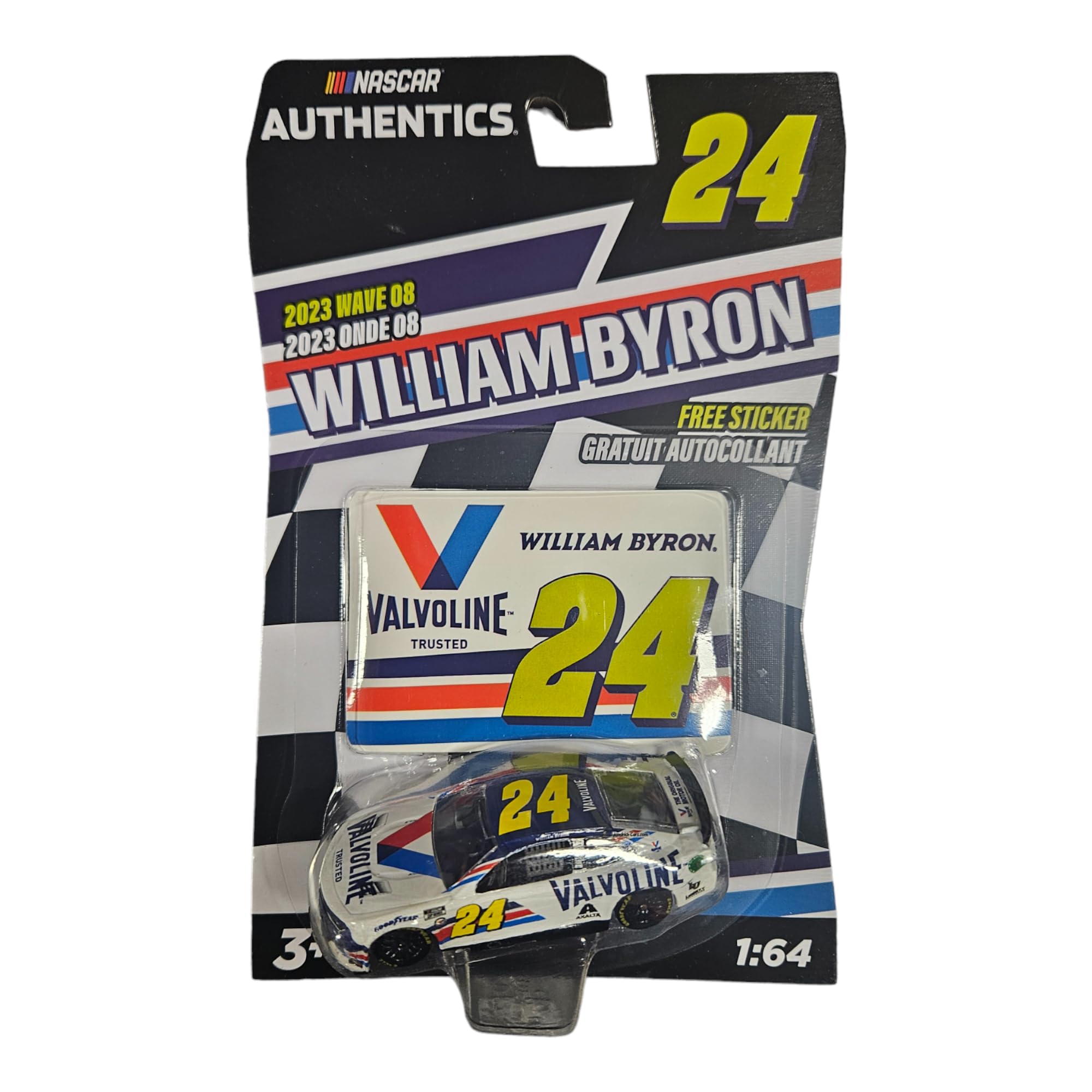 lionel racing nascar authentics william byron 2023 no 24 ht 164 scale diecast car with trinket