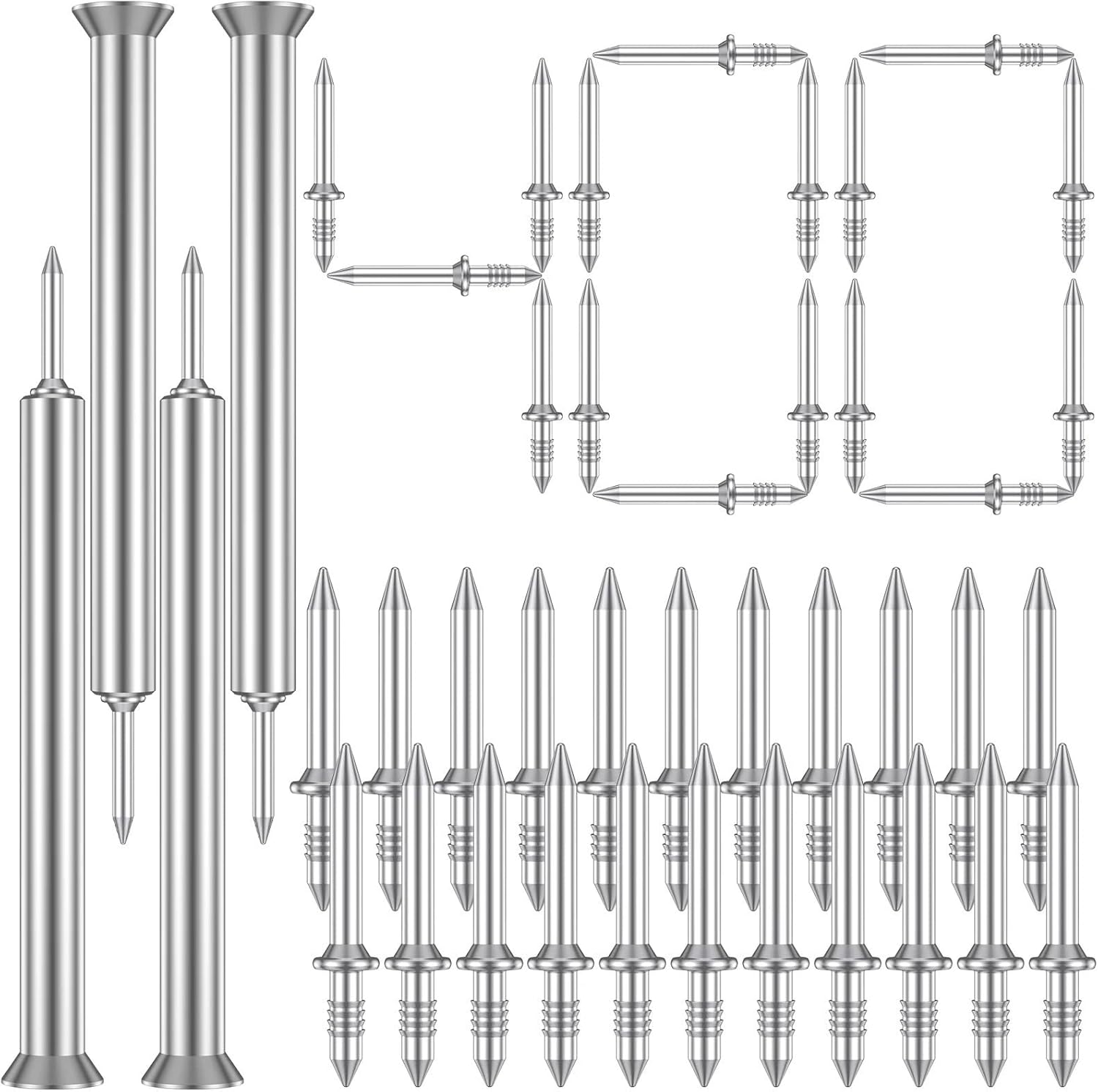 Double Sided Nails 400Pcs Rust-Proof Double Headed Skirting Nails For Carpenter As Professional-Grade Fasteners