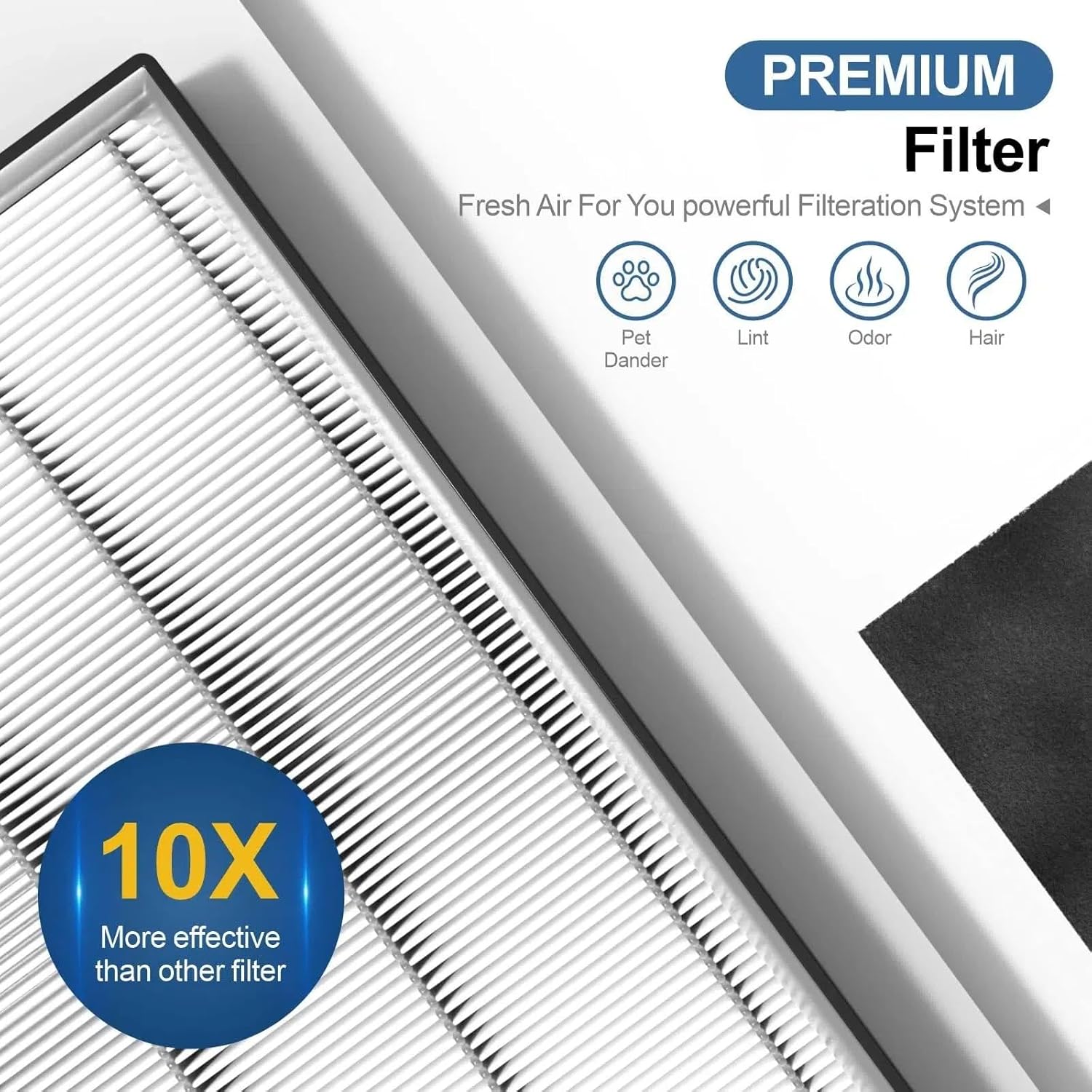 14 Pack 3500 Replacement Filters for Air Doctor AD3000 Series Air Purifier, Fits AD3000, AD3500, AD3500i, Includes 2 Efficiency + 4 VOC Units and 8 Pre-Filters