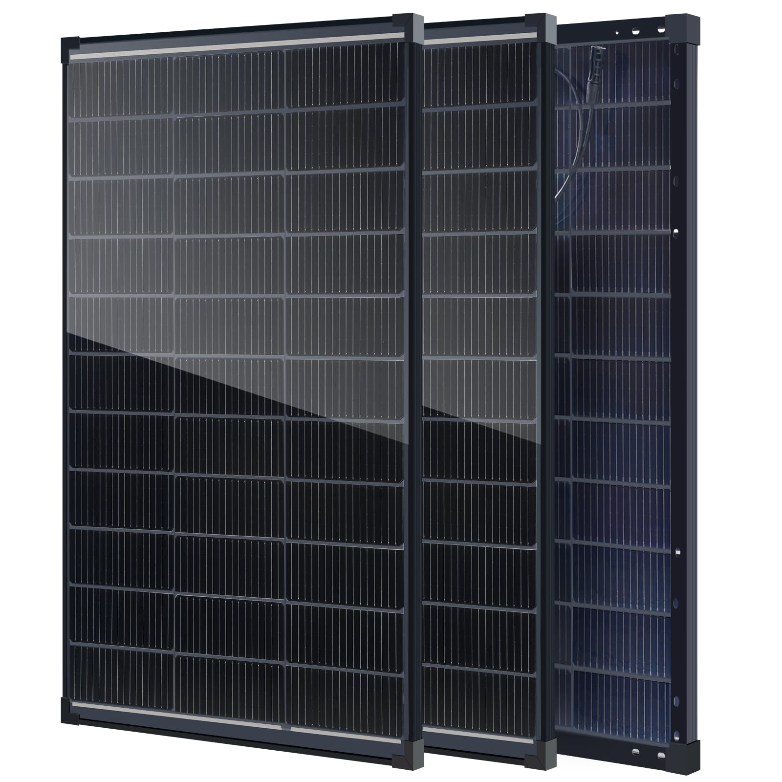 Pannelli solari 200 Watt tipo N, 24 Volt, confezione da 2 pannelli solari bifacciali 18BB 25% ad alta efficienza, modulo fotovoltaico da 24 V, caricabatterie di alimentazione per camper, cabine marine