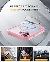 Vista 499 de Miracase Funda magnética para iPhone 14 de 6.1 pulgadas, protector de pantalla de vidrio templado integrado + protector de lente, compatible