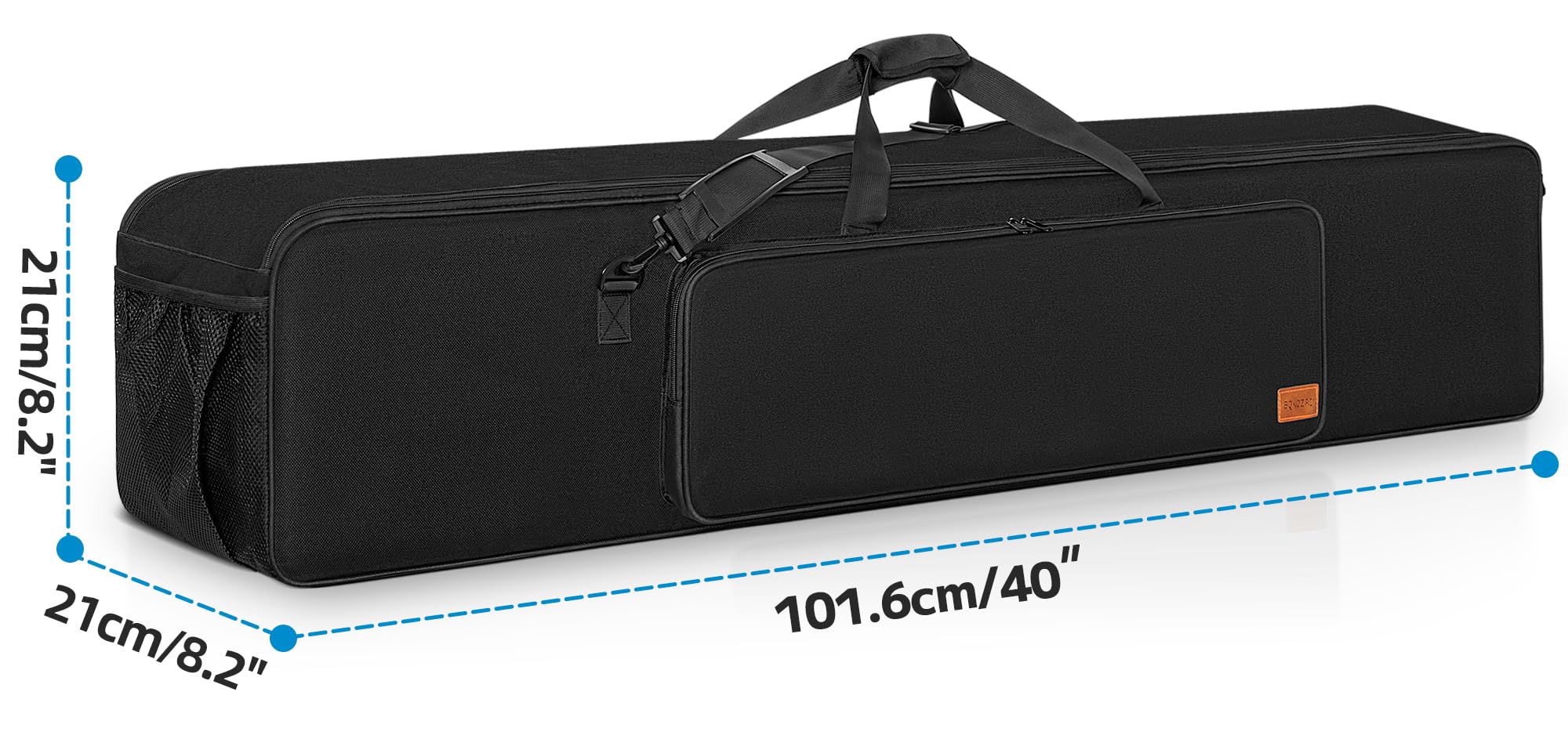 OUUTMEE Bolsa para trípode, funda de transporte para cámara, iluminación y equipo de audio, bolsa de nailon impermeable para equipo de fotografía, bolsa de soporte de luz con protección acolchada