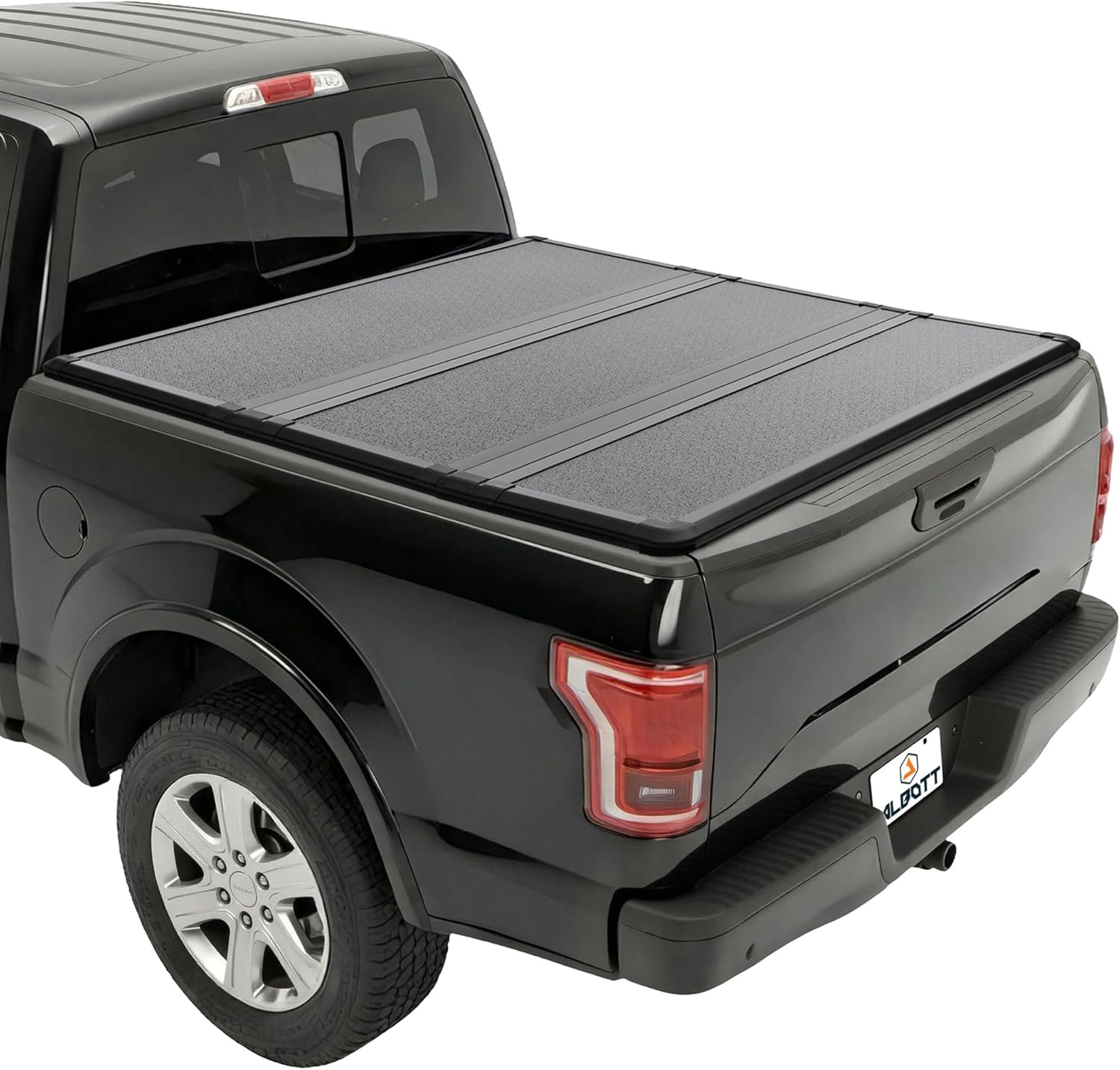 Albott 6.5 FT FRP Hard Tri-fold Truck Bed Tonneau Cover for 2015–2026 Ford F-150, Tonneau Cover for F150, Fits Styleside/Fleetside Bed, Black