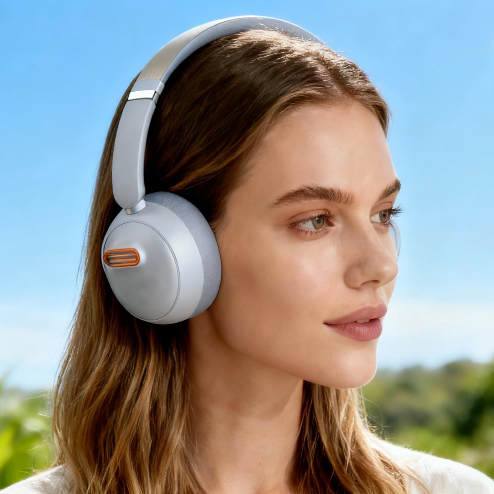 Auriculares inalámbricos supraaurales, cancelación activa de ruido, sonido panorámico inmersivo, tiempo de reproducción de 30 horas, conexión de doble dispositivo, Bluetooth V5.4, diseño ajustable en