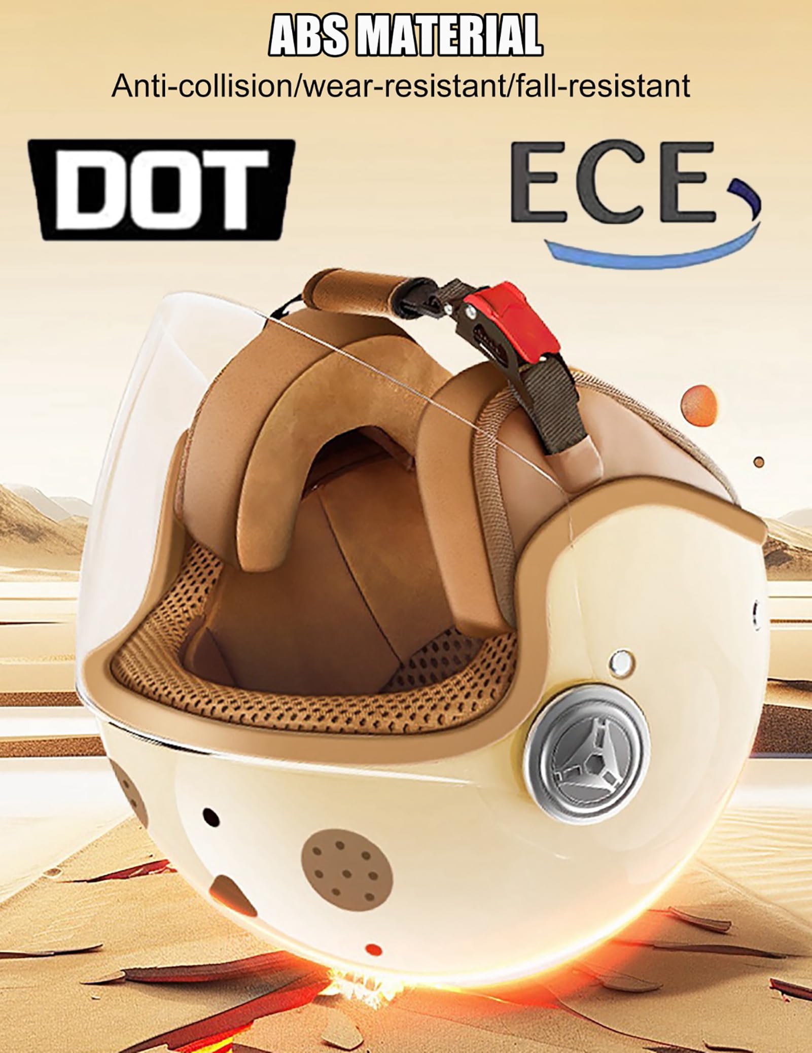 Motorradhelm Für Kinder, Rollerhelm, Jethelm Mit Sonnenblende, Rollerhelm Für Mädchen, Mopedhelm Für Jungen, 48–55 cm, Für Kinder Von 3–15 Jahren