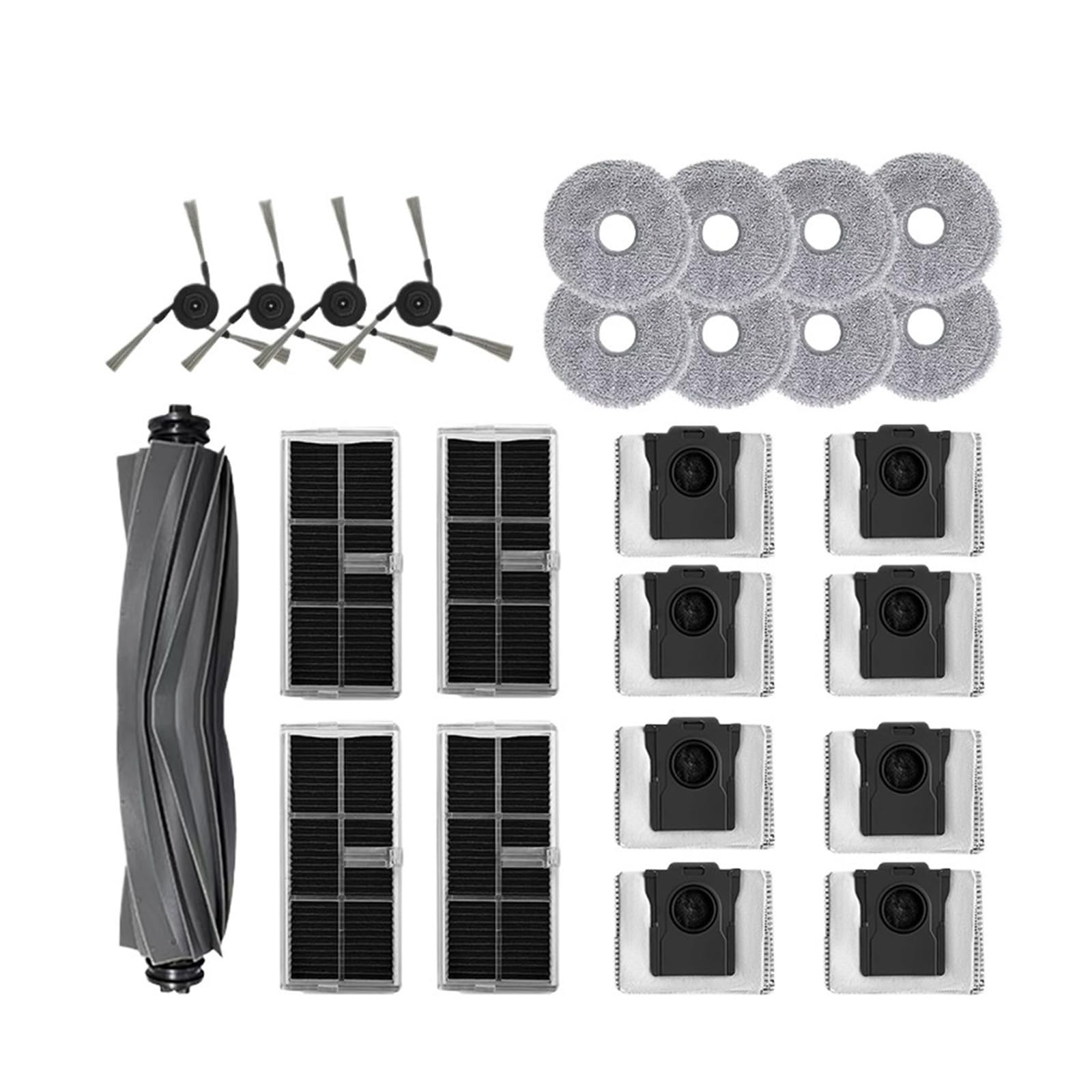 Kits de paños de fregona for robot, compatibles con MOVA,P50 Ultra P50 Pro Ultra Robot aspirador, filtro de cepillo lateral principal, accesorios de repuesto for bolsa de polvo(Combination Pack 3)