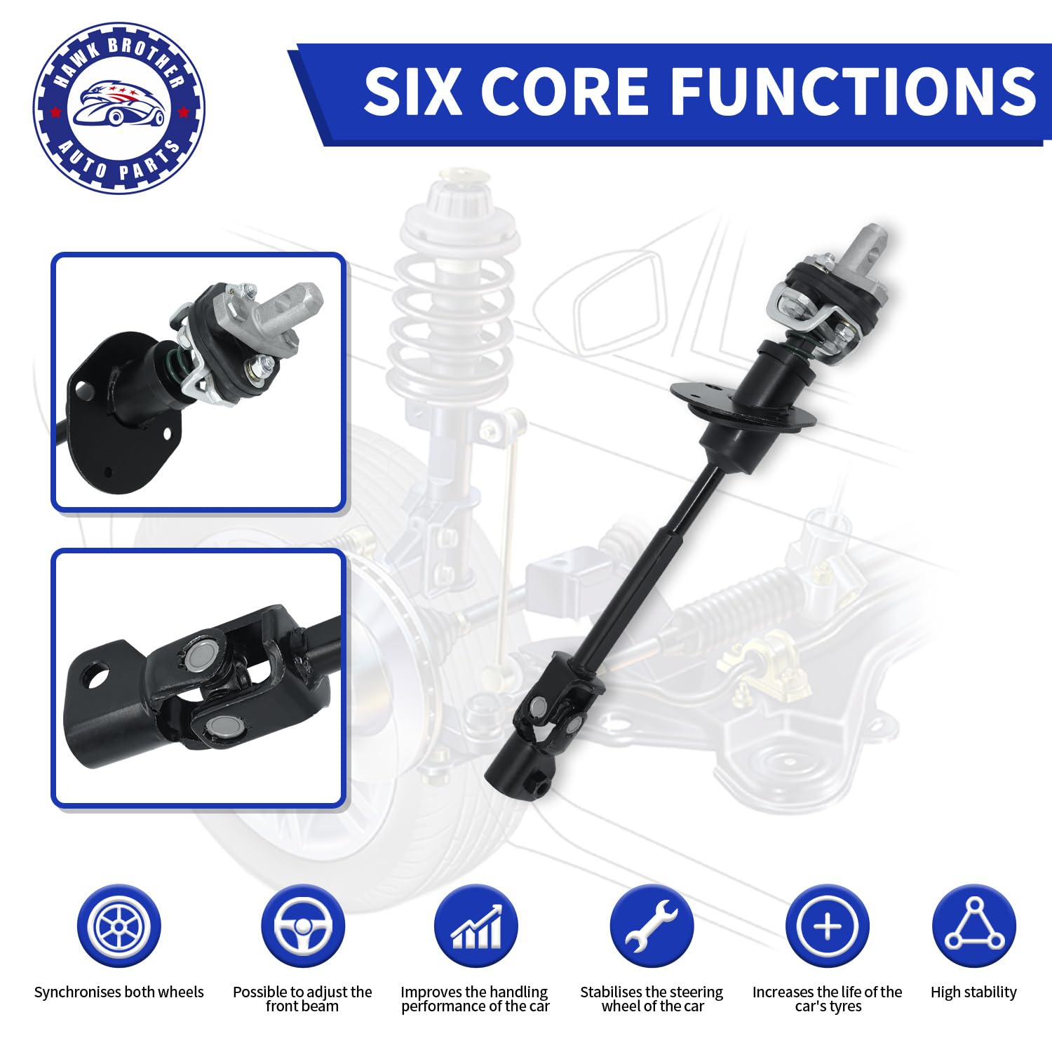 Intermediate & Lower Steering Column Shaft Set For Hummer H3 - Foto 3