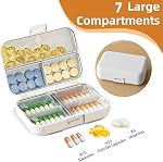 7 Days Pill Box Organizer - Medicine Organizer Travel Friendly Medicine Box for Supplements and Vitamins