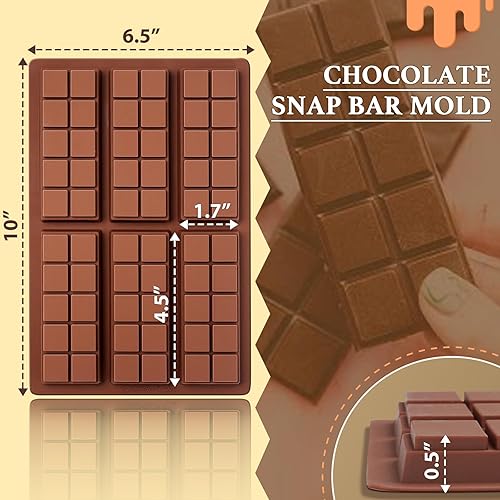 Miniatura 105 de Moldes de bomba de cacao para chocolate caliente, silicona hemisferio de 2.5 pulgadas, paquete de 3, molde semicircular, 6 cavidades, circular, sin