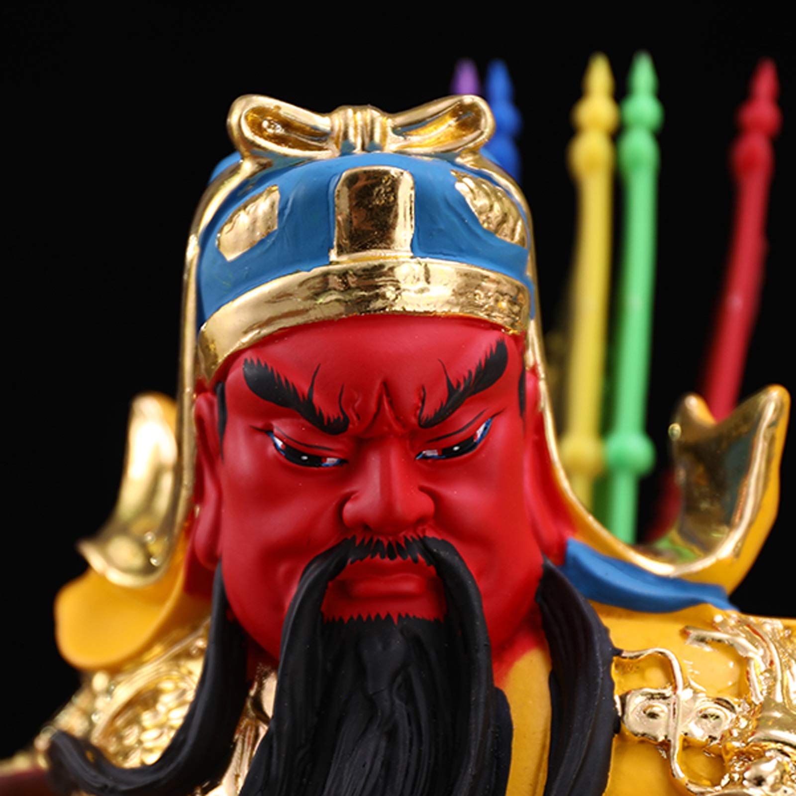 Statue di Buddha Lifeelike Guan Gong God of Wealth Statue 19-Pollici Cinese Feng Shui Guan Yun Chang Statue Home Shop Office Lucky Buddha Statua Feng Shui Regalo Decorazione Feng Shui