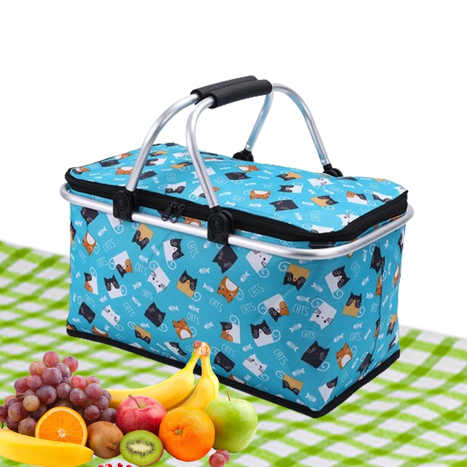ピクニックバスケット Amazon.co.jp: 大型ピクニックバスケット - ポータブル30Lピクニック
