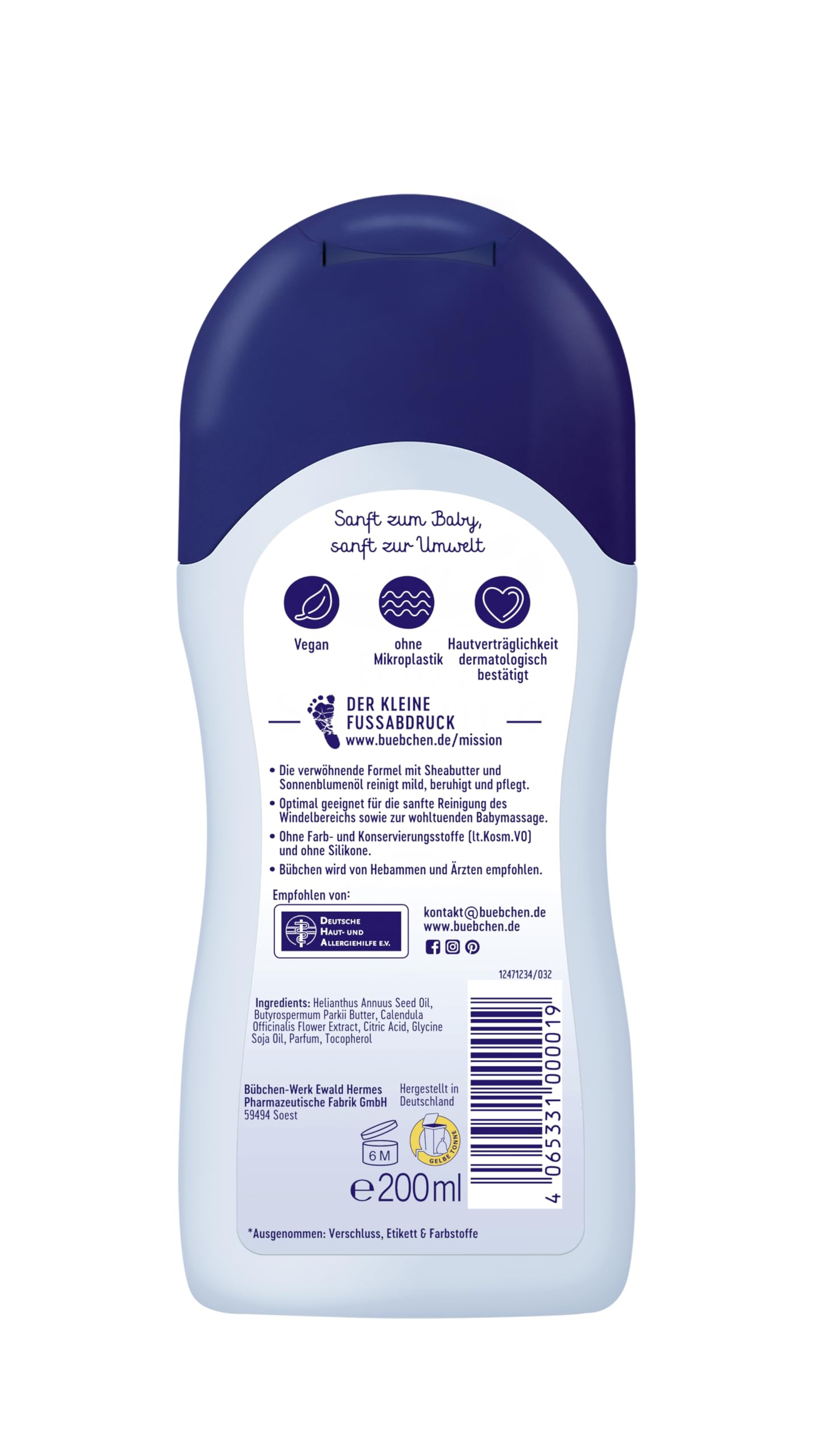 Bübchen Olio per bambini, 1 x 200 ml