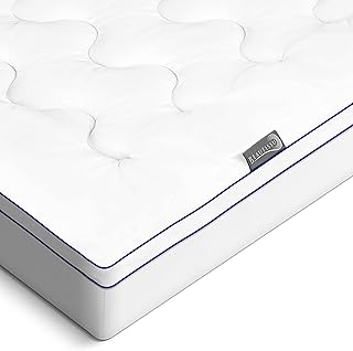 Beautissu BeauNuit MT Base nakładka na materac z wbudowaną poszewką na gumkę, 140 x 200 cm, nakładka na materac 3 cm, wypełnienie piankowe, ochraniacz na materac, antypoślizgowy, materac wierzchni i materac o wysokości do 40 cm