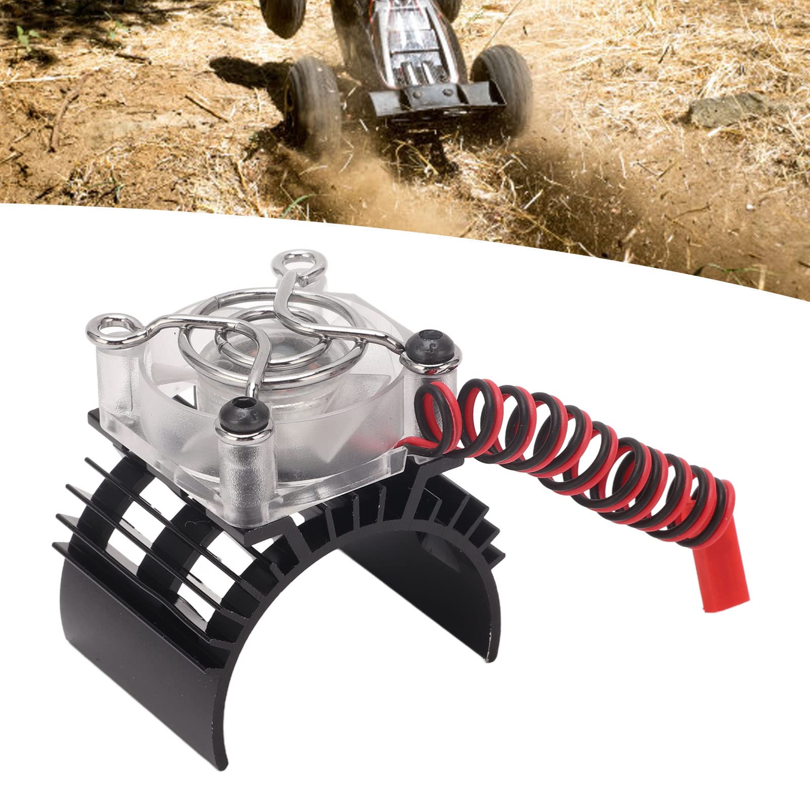 Garosa Dissipateur thermique de moteur RC Support de refroidissement RC en alliage d'aluminium, support de jouets piece Rouge - Jeux - Jouets