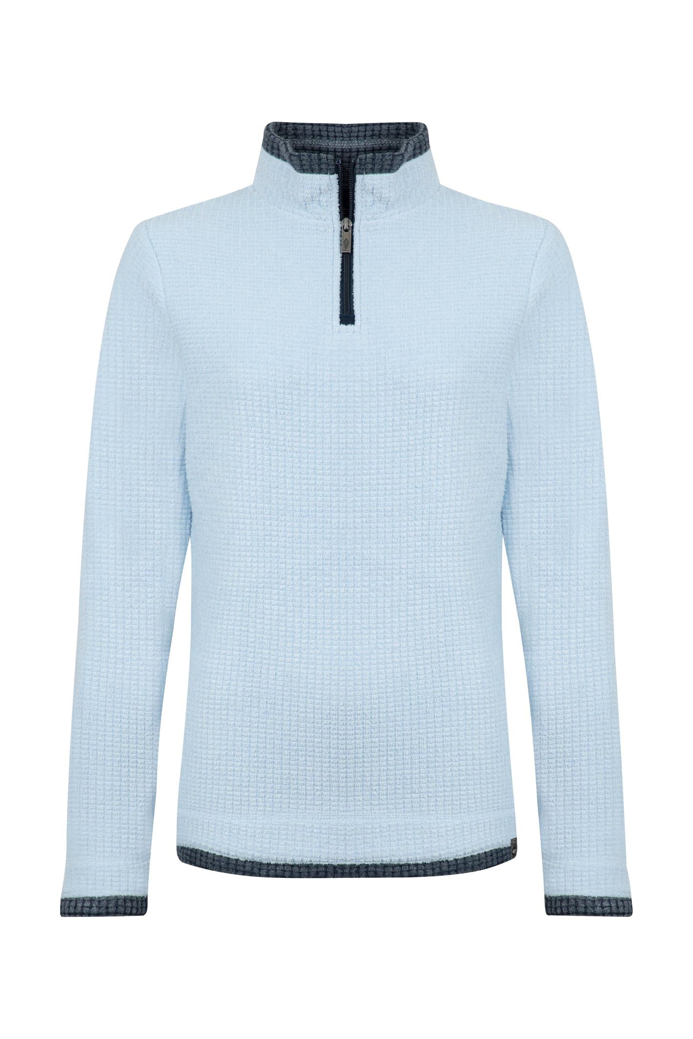 Weird Fish Women's Light Blue Beye 1/4 Zip Grid Fleece In | Size: 16