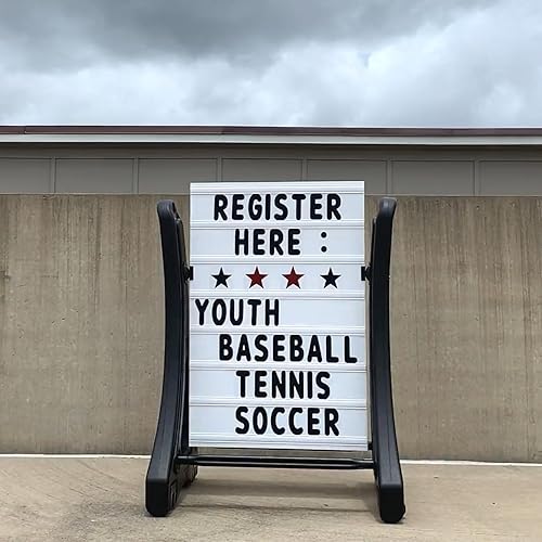 Miniatura 2 de SmartSign Letrero de mensaje intercambiable de 24 x 36 pulgadas, letrero de acera, kit de letrero y letra swinger portátil de lujo para exteriores,