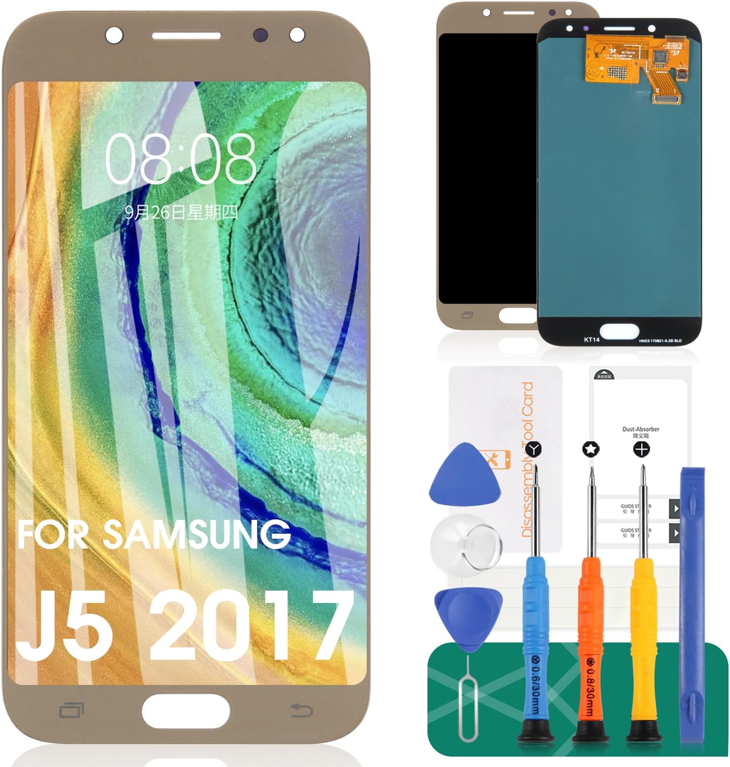 for Samsung Galaxy J5 Pro Screen Replacement-TFT LCD Screen for Samsung J5 2017 J530 J530F J530S J530K J530L J530FM J530Y J530YM Display Touch Digitizer Glass Assembly,(NOT AMOLED) Gold