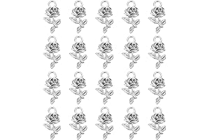 PATIKIL 50pcs Rose Charm: Add a touch of floral elegance to your designs