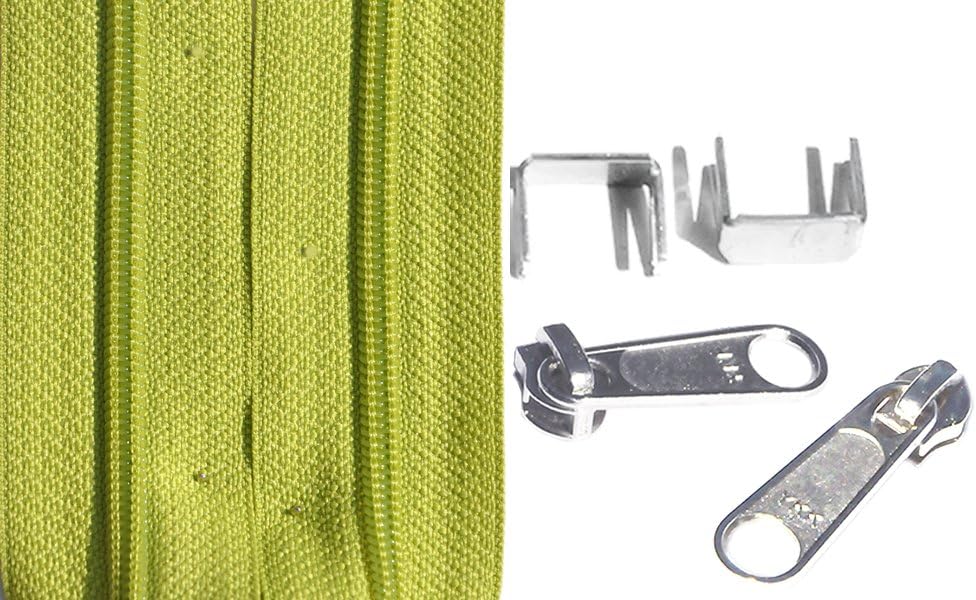 Nylon Coil Chain Zipper 4.5 YKK 1 Yard with 2 ExtraLong