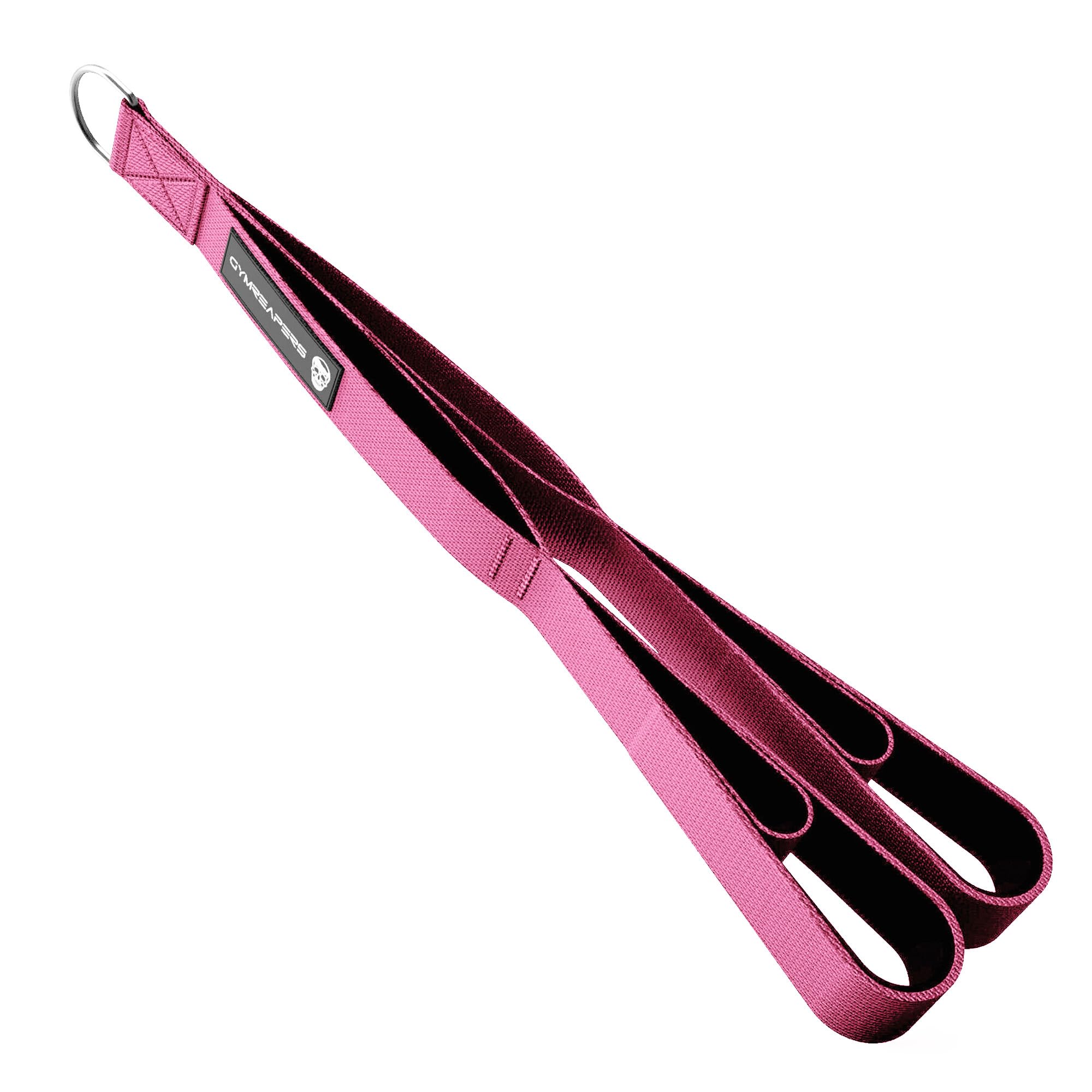 Gymreapers Tricep Rope Cable Attachment - Multi-Workout Tricep Pull Down Cable Attachment - Perfect Gym Cable attachments (3 Lengths Built in One) (Pink, Tricep Rope 27")