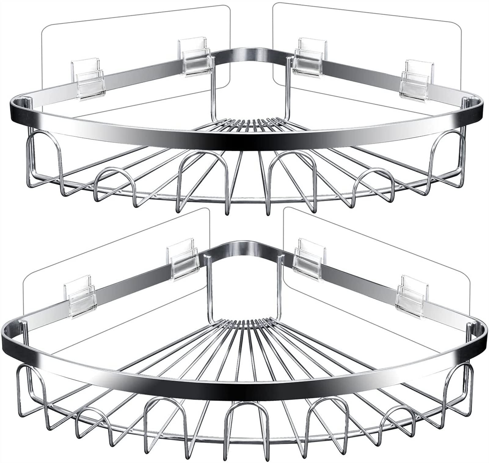 Étagère de douche en acier inoxydable de coin supérieure pour cabine de douche élégante