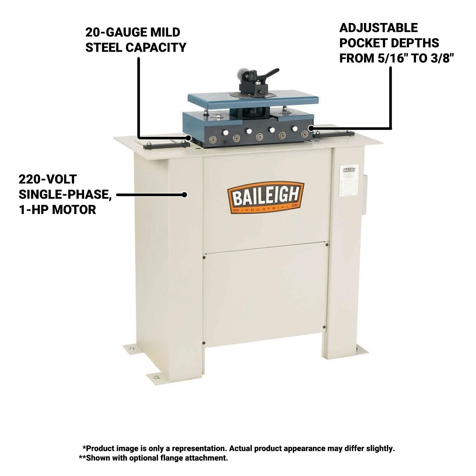 Baileigh Pittsburgh Lockformer, 20-Gauge Mild Steel, 1Ph 220V (LF-20)