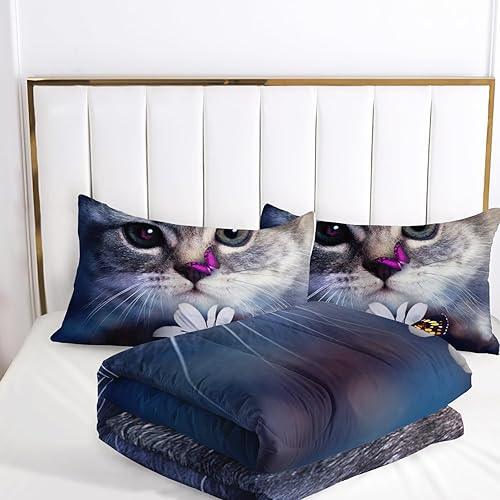 Miniatura 5 de AILONEN Juego de edredón para niños, tamaño individual, juego de ropa de cama para niños y niñas, juego de edredón de 3 piezas, 1 edredón y 2 fundas