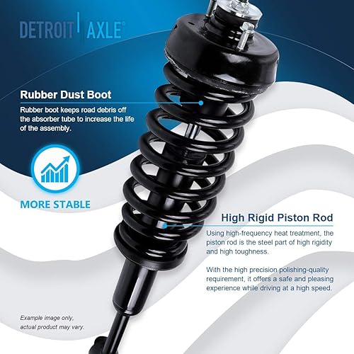 Miniatura 719 de Detroit Axle - Puntal delantero para Hyundai Sonata 2012-2014 2012-2015 Kia Optima, puntal lateral izquierdo con montaje de resorte helicoidal 2013