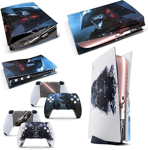 GNG PS5 Consola digital DV de Starwars Skin Decal Vinal Sticker + 2 fundas de controlador